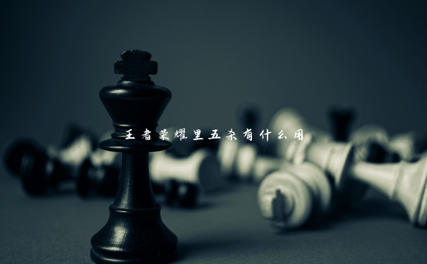 王者荣耀里五杀有什么用